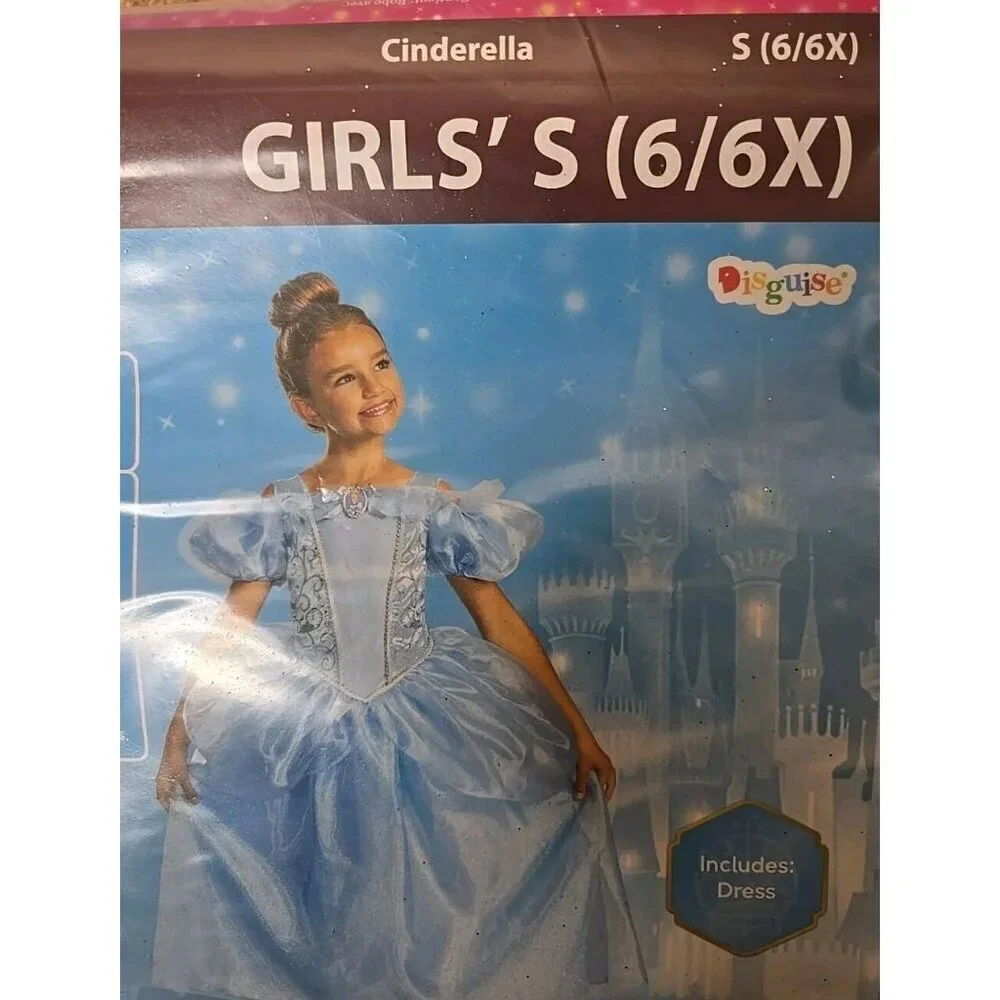 Disguise Disney Princess Cinderella Costume Dress NEW Child Size Small 6/6x NEW